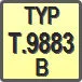 Piktogram - Typ: T.9883-B